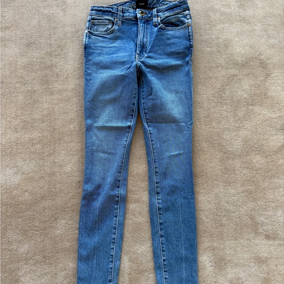 KHAITE Classic Blue Straight Leg Jeans